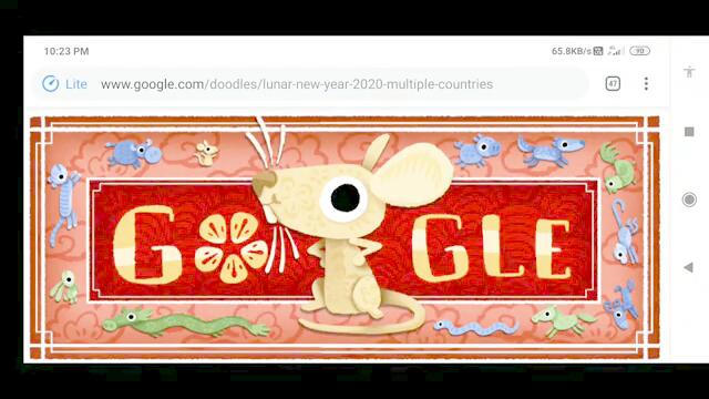 Честита Лунна Нова Година 2020 Lunar New Year 2020 Google Doodle! Happy Lunar New Year!