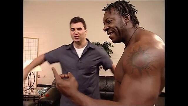 Shane McMahon backstage Booker T (Raw 24.09.2001)