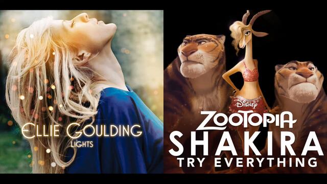 Всичко е леко - Ели Гулдинг и Шакира Машуп!! Light Everything - Ellie Goulding & Shakira Mashup