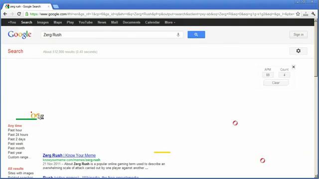 Zerg Rush - Google Game (easter egg)  - Игра от Гугъл