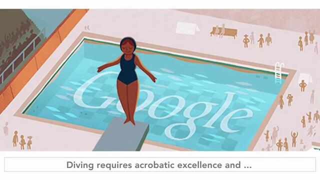 Скокове във Вода - Оlimpic London  2012 - Diving (Google Doodle)