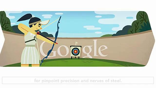 London 2012: Archery (Google Doodle)