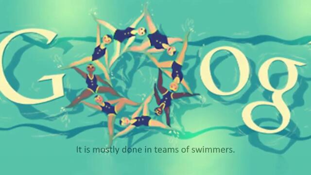 Синхронно плуване  - London 2012 Synchronised Swimming - Google Doodle