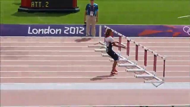 Бягане с Препятствия - Jessica Ennis 100m Hurdles - London 2012 Olympics - British Record 12.54 Seconds