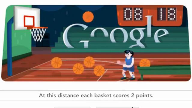 Баскетбол - London 2012 Basketball Google Doodle
