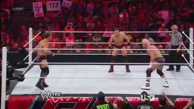Dolph Ziggler vs Chris Jericho vs The Miz - WWE Raw 13/08/12
