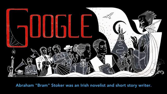 Брам Стокър - Bram Stoker Books - Google Doodle - 2012 г.