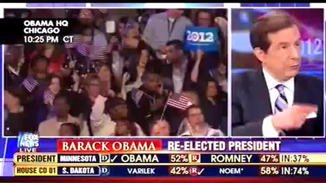 Осак Обама - Отново Президента на Америка 2012 г.Karl Rove Causes Fox News Chaos By Challenging Obama Victory Projection