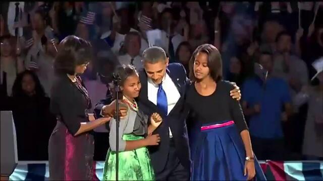 Обама (Obama) Спечели Изборите в Америка за Президент - Obama's Complete Victory Speech 2012