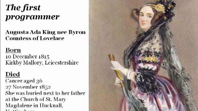 Ада Лъвлейс - Знаете ли ,че е първата програмистка / Ada Byron Lovelace