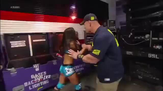 John Cena Calms AJ Lee Down from Going Crazy Backstage - WWE Raw 12_10_12 Full Show