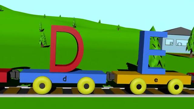 Във Влакчето на Английската Азбука - An Alphabet Train - Learning Letters - Английски за Деца