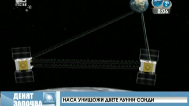 NACA унищожи двете си Лунни сонди в Космоса - 12.2012 г.