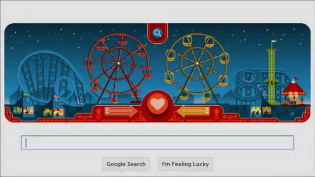 Джордж Ферис (George Ferris) &amp; Valentine's Day 2013 Google Doodle