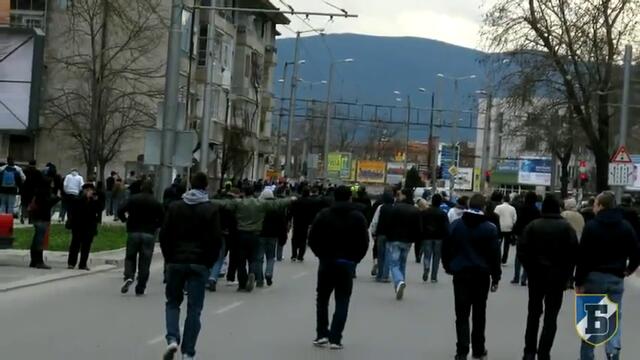Левски в Пловдив на 9 март 2013 г.в решителен футболен мач с Ботев Пловдив