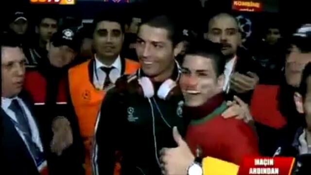 Роналдо се срещна със свой двойник в Турция