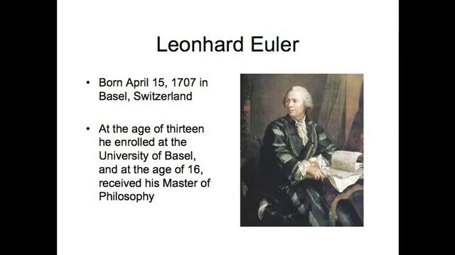 Леонард Ойлер (Leonhard Euler) - Автор на знаците за функция косинус синус тангенс