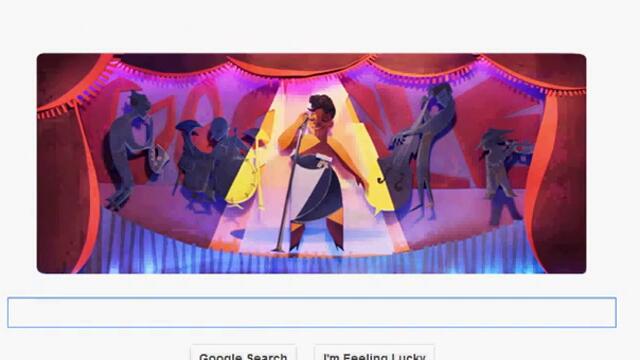 Ела Фицджералд (Ella Fitzgerald) - Кралицата на Джаза в Google Doodle Celebrate Ella Fitzgerald 96th Birthday 25 April 2013