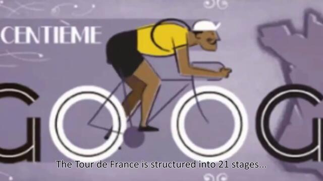100th Tour de France 2013  Google Doodle - 100 години Тур Дьо Франс