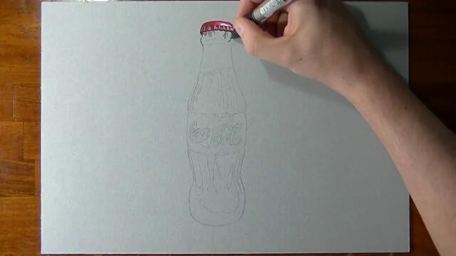 3d рисунка на Кока-кола!