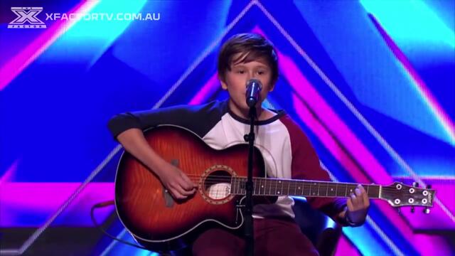 14-годишен хлапак просълзи журито и побърка публиката - The X Factor Australia 2013