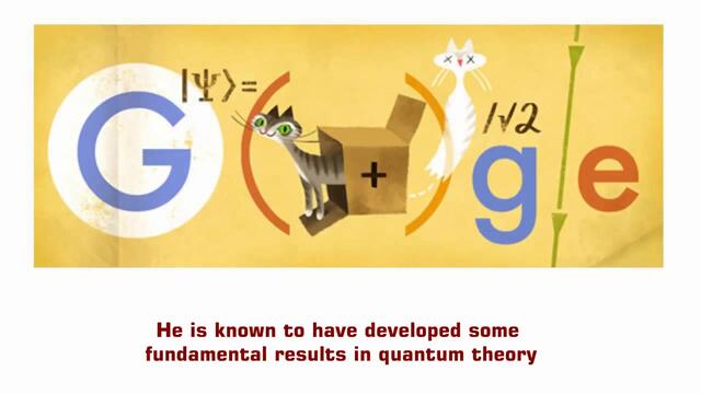 Erwin Schrödinger´s 126th birthday - Google Doodle
