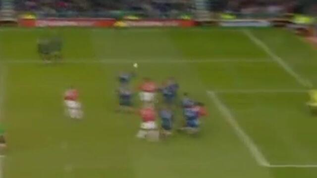 Първият гол на Кристиано Роналдо за Манчестър Юнайтед