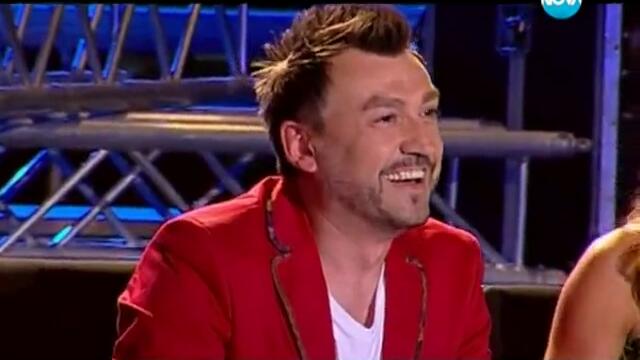 Журито изгони по убийствен начин участник от сцената на X Factor 2 Bulgaria (24.09.2013)