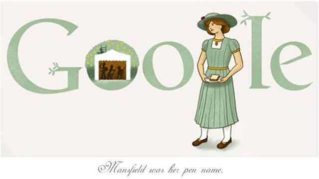 Katherine Mansfield Google Doodle - Kate Mansfield's 125 birthday