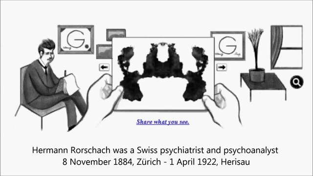 Hermann Rorschach ( Херман Роршах) - Google Doodle