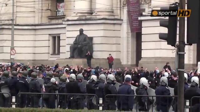 19.11.2013 Феновете на Левски подкрепиха студентите и анти-правителственият протест !