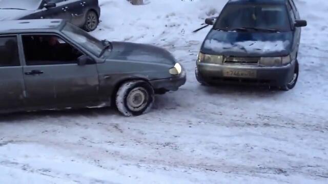 Зимно паркиране по руски