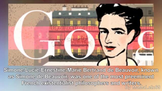 Симон дьо Бовоар (Simone de Beauvoir') - Френска Писателка в GOOGLE / 2014