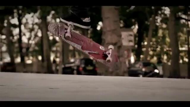 Skateboarding in slow motion