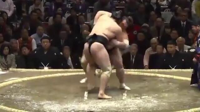 Котоошу с първа победа срещу Тойохибики / Нацу Башо 12.1.2014