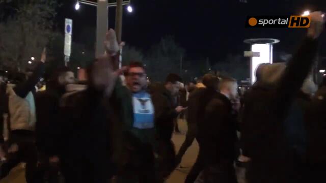 Италианските фенове скандират &quot; Левски &quot; в София