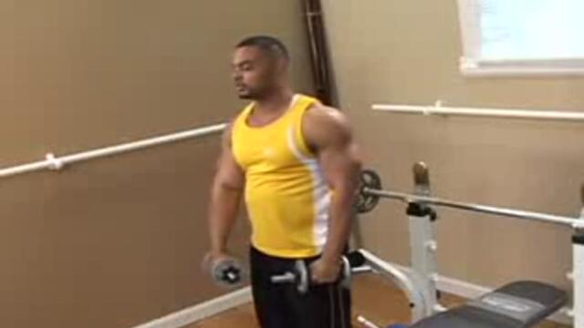 Бодибилдинг упражнения - Повдигане напред за предно рамо с дъмбели