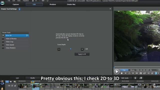 Powerdirector 10 - Как да си направим клиповете на 3D