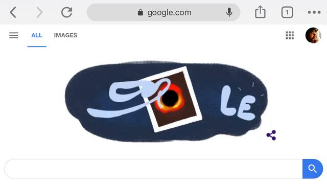 First Image of a Black Hole Google Doodle.Celebrating the First Image of a Black Hole Google Doodle! Първа снимка на черна дупка