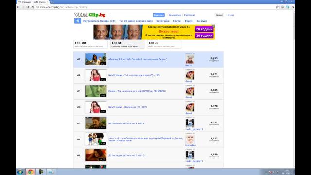 ТОП 50 КАЧЕНИ КЛИПА ТОЗИ МЕСЕЦ VIDEOCLIP.BG