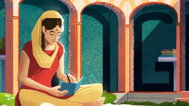 100 години от рождението на индийската писателка Амрита Притам с Гугъл! Amrita Pritam Google Doodle