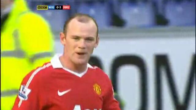 Wigan 0-3 Man United (Rooney) асистенция на Бербатов