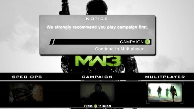 MW3 Menu - How it should be __ by omens