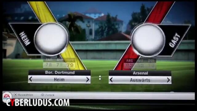 FIFA 12 Gameplay HD - Gamescom - Dortmund vs Arsenal Match