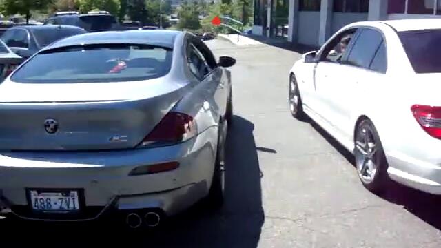 BMW E63 M6 with Tubi Exhaust vs Mercedes C63 AMG Stock Exhaust (Both with Resonator Delete).MPG Original