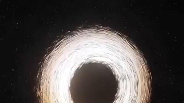 Приближаване до черна дупка (компютърна симулация)