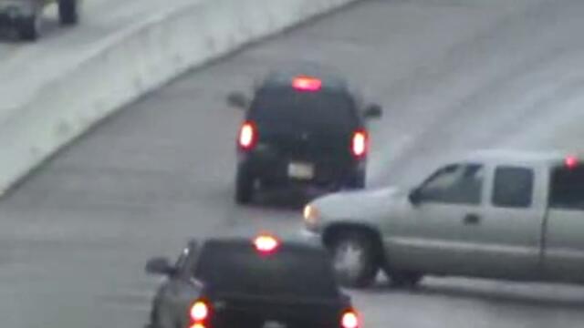 Collision on Ice Covered Overpass on Video