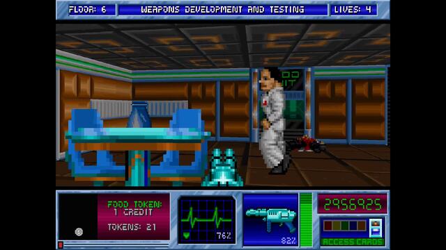 Blake Stone - Aliens of Gold HD - E2M6 Weapons Develepment and Testing - Veteran - All Secrets [MS DOS]