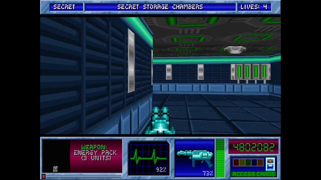 Blake Stone - Aliens of Gold HD - E2M10 Secret Storage Chambers - Veteran - All Secrets [MS DOS]