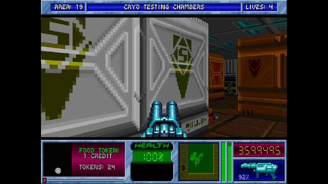 Blake Stone Planet Strike HD - Area 19 Cryo Testing Chambers - Veteran - All Secrets [MS DOS]
